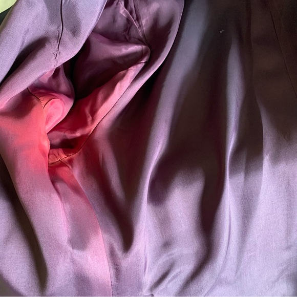 Navy blue pure virgin wool long blazer double breasted collar gold metal buttons - Picture 14 of 15